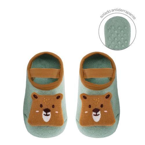 Imagem de Meia sapatilha com aplique urso - m buba