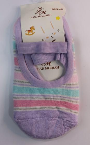 Imagem de Meia Sapatilha Pilates Infantil menina com Estampas Antiderrapante
