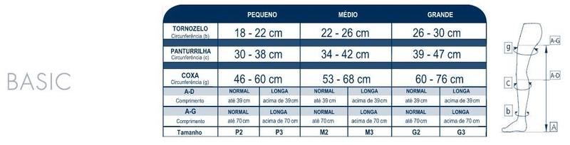 Imagem de Meia Sigvaris 78 Meia Coxa Basic Média Compressão 20-30Mmhg