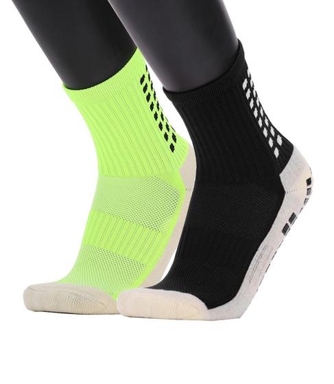 Imagem de Meia Trusox Antiderrapante Alta Performance Kit 2 Pares cores preto e verde limão