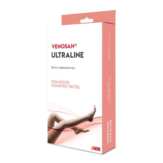 Imagem de Meia Ultraline 3/4 Comp 20-30 mmHg Ultraline Venosan Bege Pé aberto