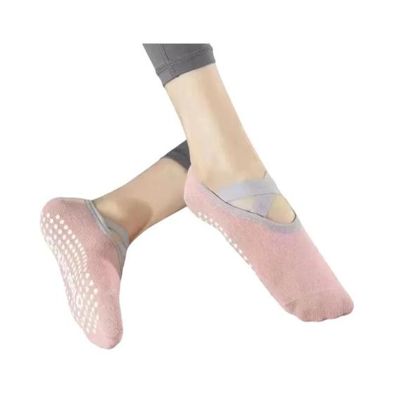 Imagem de Meias Antiderrapantes Femininas para Ioga, Pilates e Fitness - Primavera/Verão