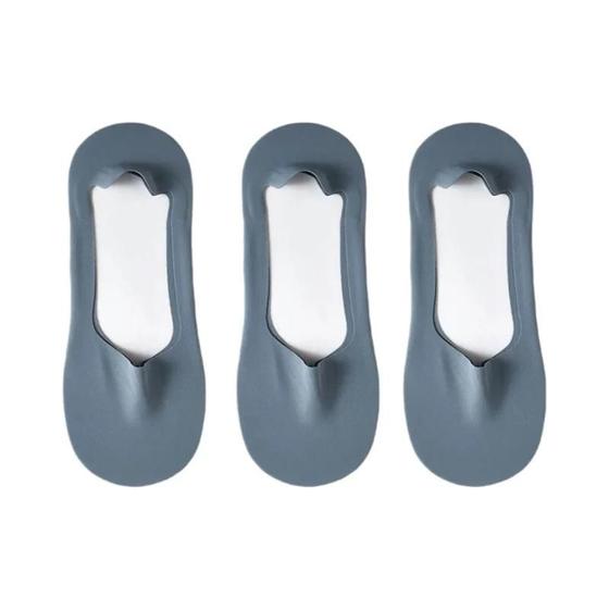 Imagem de Meias de Barco Invisíveis Masculinas - 5 Pares Respiráveis e Antiderrapantes de Silicone