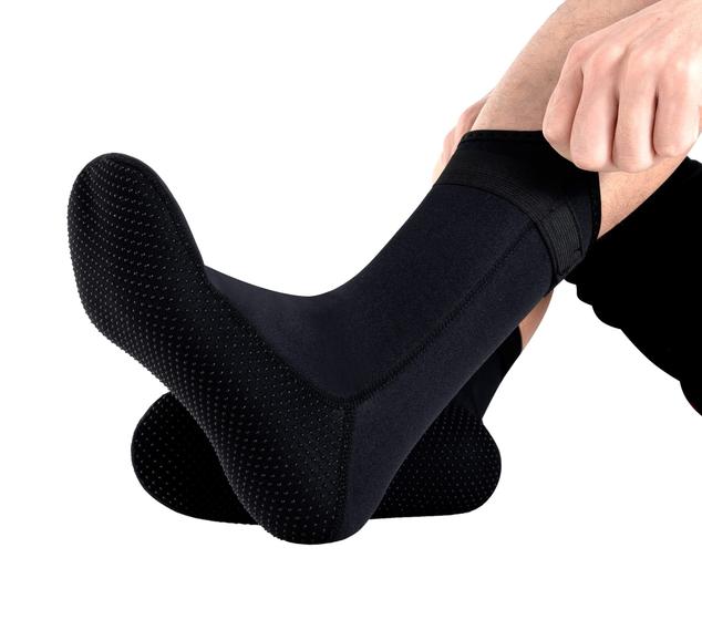 Imagem de Meias de Mergulho SUJAYU 3mm de Neoprene - Para Homens e Mulheres (Preta, Tamanho L)