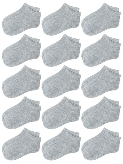 Imagem de Meias de Tornozelo Infantis Cooraby - Pacote com 15 Pares - Corte Baixo