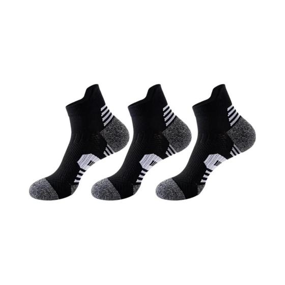 Imagem de Meias Esportivas Masculinas - 5 Pares de Algodão Respirável para Corrida e Treinamento