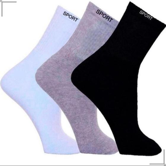 Imagem de Meias Masculina Kit 12 Pares Cano Alto Muito Barato Colors