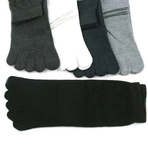 Imagem de Meias Masculinas de Algodão com 5 Dedos Separados - Pacote com 5 Pares - Conforto para o Inverno
