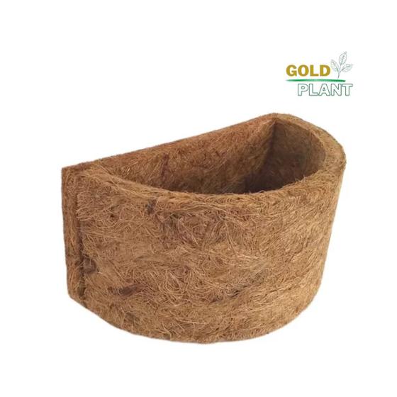 Imagem de Meio vaso de fibra de coco ecologico tipo xaxim N5 diametro 2cm Gold Plant