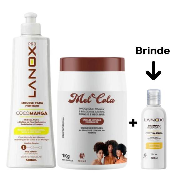 Imagem de Mel Cola 1kg + Mouse Cocomanga 500ml + Sh Cocomanga 120ml