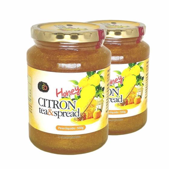 Imagem de Mel Com Cidra Citron Honey Tea & Spread 550g - Kit com 2