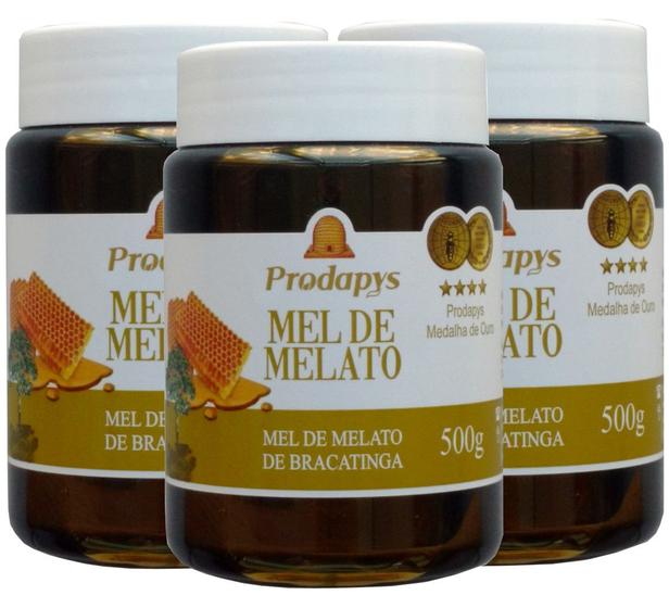 Imagem de Mel Melato de Bracatinga 500g Kit com 3