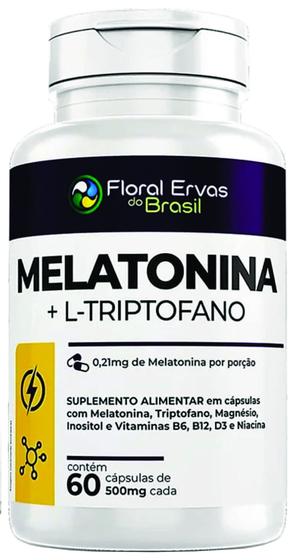 Imagem de Melato nina  Triptofano 60 Cápsulas 500 mg  Suplemento Sono +  Vitaminas dormir melhor 