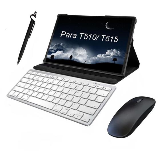 Imagem de Melhor Capa+ Teclado Para Tablet Galaxy T510 T515 + Película