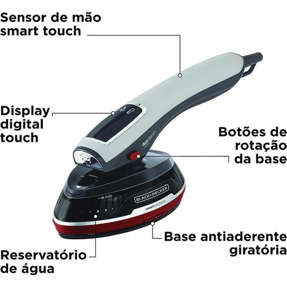Melhor Ferro de Passar Roupa Vaporizador 2 em 1 220v 1000w - Black ...
