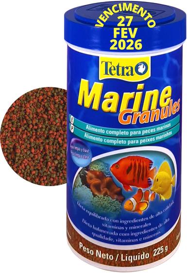 Imagem de Melhor Ração Peixes Marinhos, Tetra Marine Granules 225g