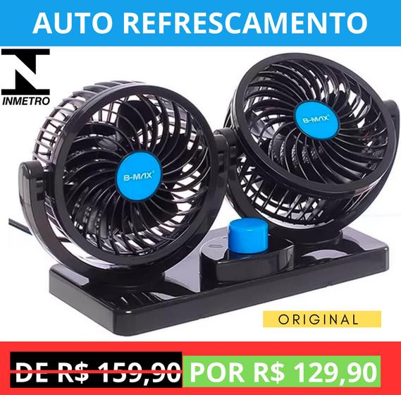 Imagem de MELHOR Ventilador Duplo Portátil Automotivo 12v 2 velocidades