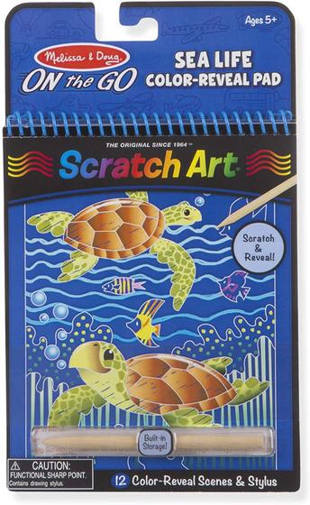 Imagem de Melissa &amp Doug Sea Life Color-Reveal Scratch Art Activity Pad