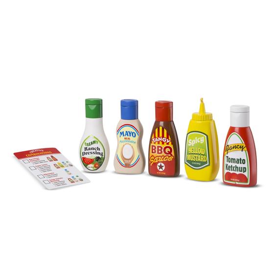 Imagem de Melissa & Doug 5 Peças Condimentos Favoritos Jogar Conjunto de Comida