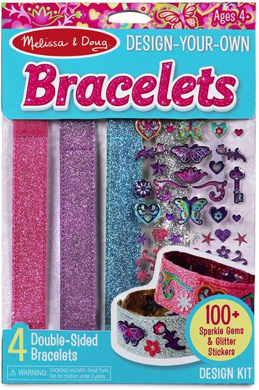 Imagem de Melissa & Doug Pulseiras Personalizadas com Mais de 100 Gemas Brilhantes e Adesivos de Glitter