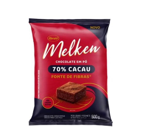 Imagem de Melken Chocolate em Pó 70% Cacau Harald - Pacote 500G