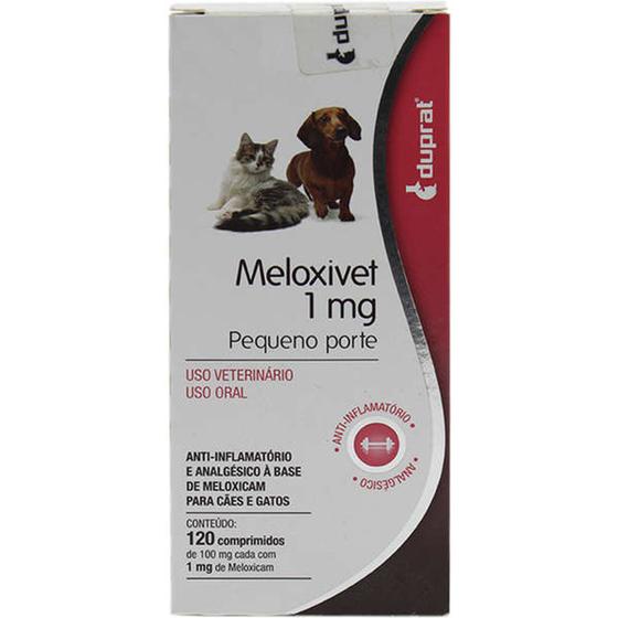 Imagem de Meloxivet 1mg Pequeno porte - Anti-inflamatório e analgésico à base de meloxicam para cães e gatos.