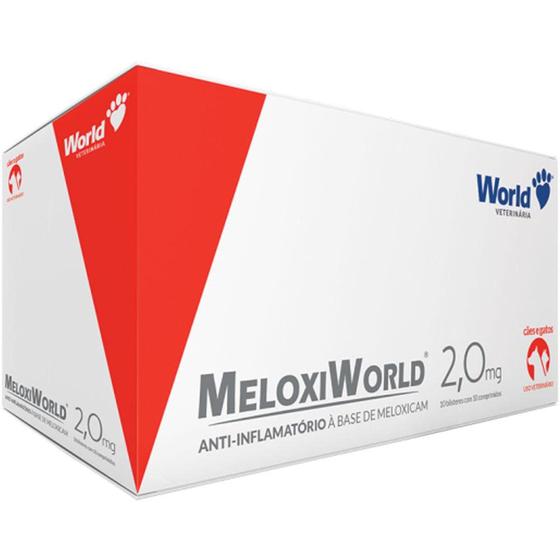 Imagem de Meloxiworld 2,0 mg hospitalar 10 blisters x 10 comprimidos - World veterinária
