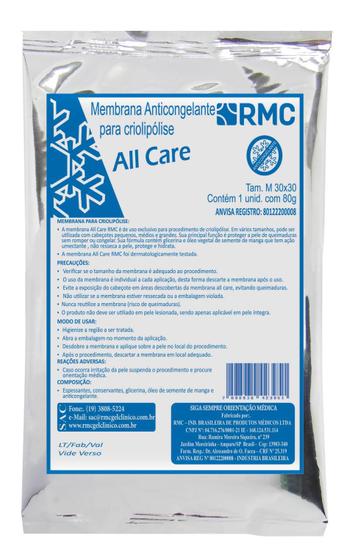 Imagem de Membrana Manta Para Criolipólise Anticongelante All Care Tamanho M c/ 16 RMC