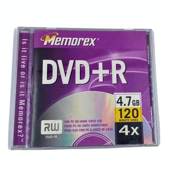 Imagem de Memorex Dvd + R 4.7 Gb 120 Minutos Vídeo 4X Cd Em Branco