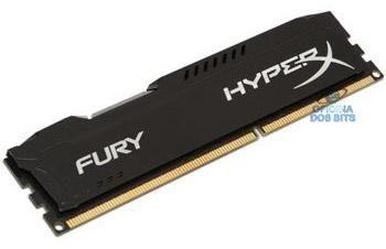 Imagem de Memória 4GB DDR3 1600MHz Kingston HyperX Fury - Latência CL10 - Preto - HX316C10FB/4