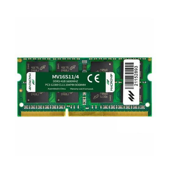 Imagem de Memoria 4gb ddr3l 1600mhz macrovip - mv16ls11/4