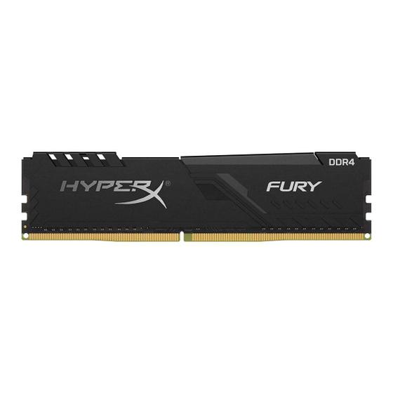 Imagem de Memória 4Gb Kingston Hyperx Fury Black Ddr4 2400Mhz Cl15