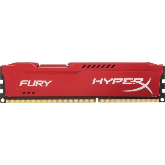 Imagem de Memória 8GB DDR3 Kingston HyperX Fury 1600MHz Red (HX316C10FR/8)