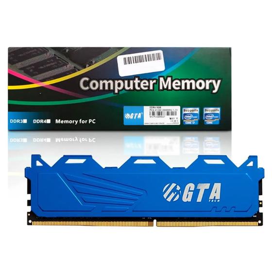 Imagem de Memoria 8Gb Ddr4 2666 Cl19 1.2V Desktop UDIMM C/ Dissipador GT8G2666L19DC GTA Tech