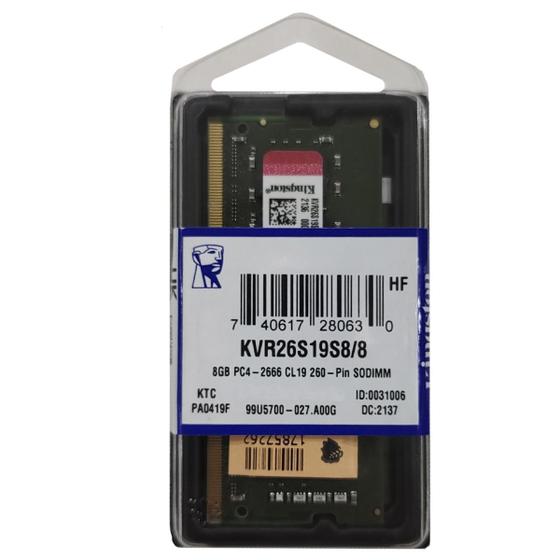 Memória 8gb Ddr4 2666mhz Kingston Sodimm Compatível Para Notebooks HP Dell Lenovo acer pc4 m84 Menor preço em Memória 8gb Ddr4 2666mhz Kingston Sodimm Compatível Para Notebooks HP Dell Lenovo acer pc4 m84