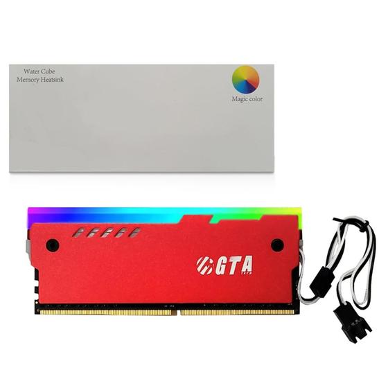 Imagem de Memoria  8Gb Ddr4 3200 Cl 22 1.2V Desktop C/ Dissipador RGB  GT8G3200L20DCR GTA Tech