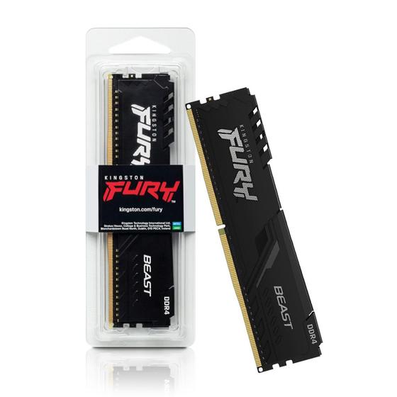 Imagem de Memoria  8gb Ddr4 3200 Cl16 1.35V Desktop Fury KF432C16BB/8 Kingston