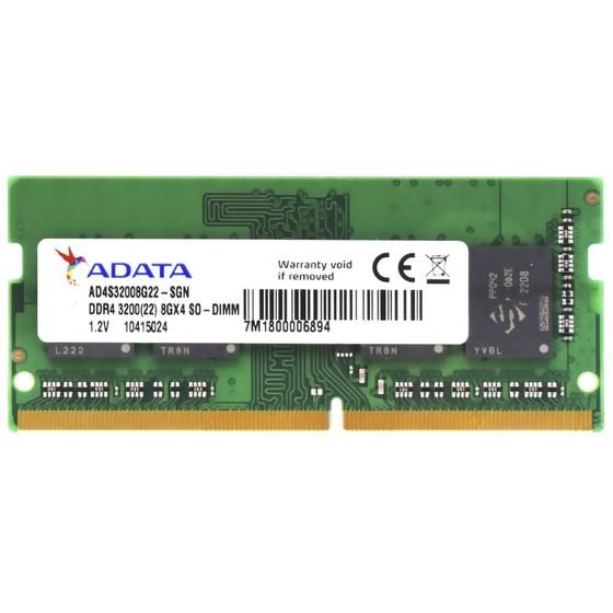 Memoria 8gb ddr4 3200mhz adata ad4s32008g22-sgn - notebook Menor preço em Memoria 8gb ddr4 3200mhz adata ad4s32008g22-sgn - notebook