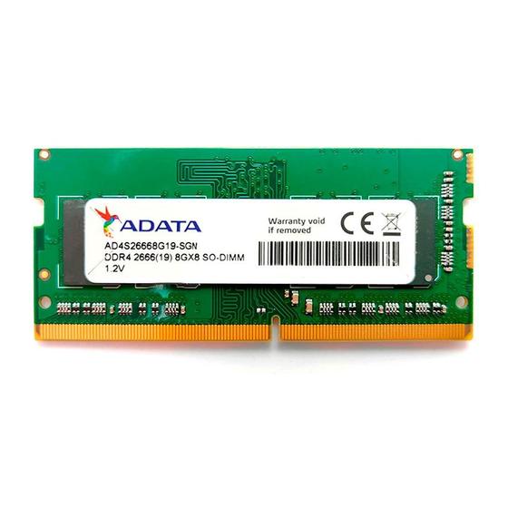 Imagem de Memória Adata XPG, 8GB, 2666MHz, DDR4, CL19, Verde, Para Notebook - AD4S26668G19-SGN