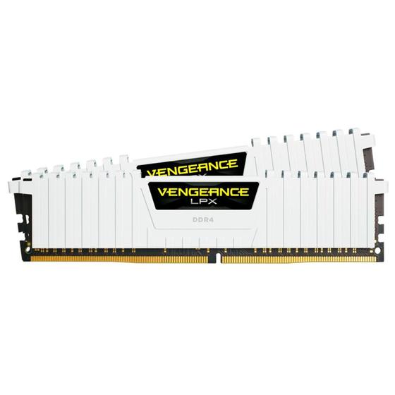 Imagem de Memória Corsair Vengeance LPX, 16GB (2x8GB), 3200MHz, DDR4, CL16, Branco - CMK16GX4M2B3200C16W