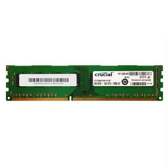 Imagem de Memória Crucial 4GB DDR3 1600MHz PC3-1600V OEM