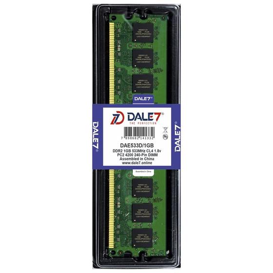 Imagem de Memória Dale7 Ddr2 1Gb 533 Mhz Desktop 1.8v