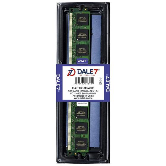 Imagem de Memória Dale7 Ddr3 4gb 1333 Mhz Desktop 1.5v