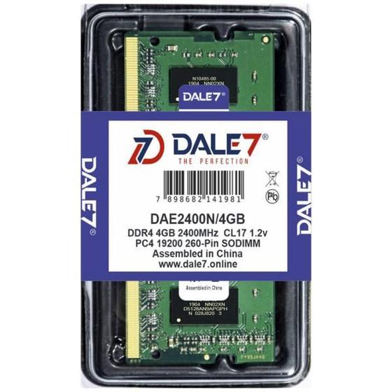 Imagem de Memória Dale7 Ddr4 4Gb 2400 Mhz Notebook 1.2V