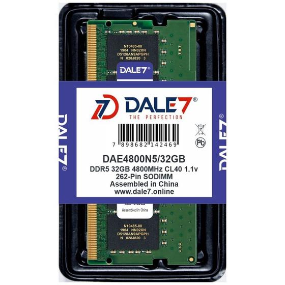 Imagem de Memória Dale7 Ddr5 32Gb 4800 Mhz Notebook 1.1V