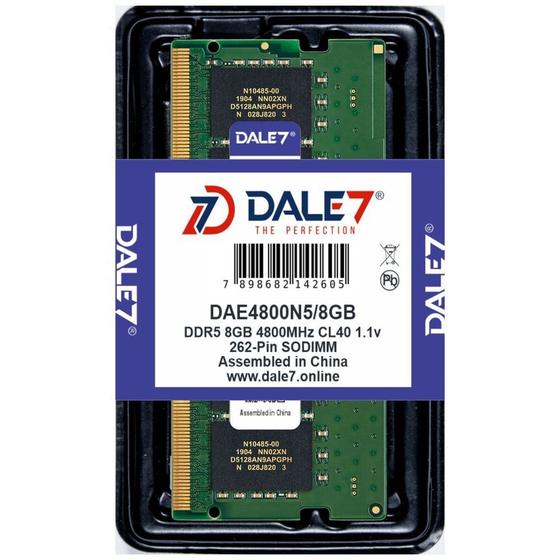 Imagem de Memória Dale7 Ddr5 8Gb 4800 Mhz Notebook 1.1V