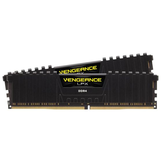 Imagem de Memória DDR4 - 16GB (2x 8GB) / 3.600MHz - Corsair Vengeance LPX Black - CMK16GX4M2D3600C18