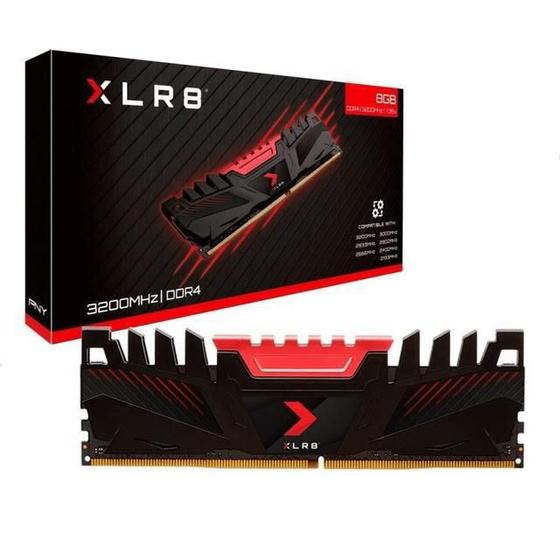 Imagem de Memória Ddr4 16Gb 3200Mhz Cl16 Pny Gamer Xlr8 Md16Gd4320016X