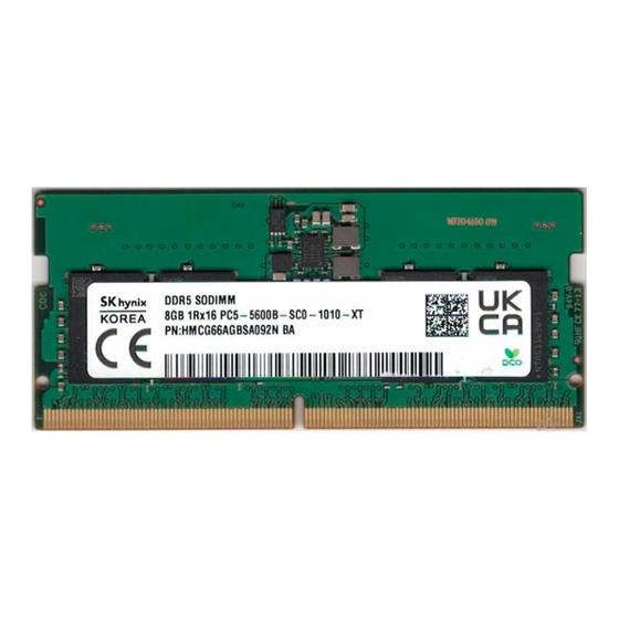 Imagem de Memoria de Notebook SK Hynix 8GB 1Rx16 DDR5 PC5-5600B Mhz 1.1V OEM - HMCG66AGBSA092N