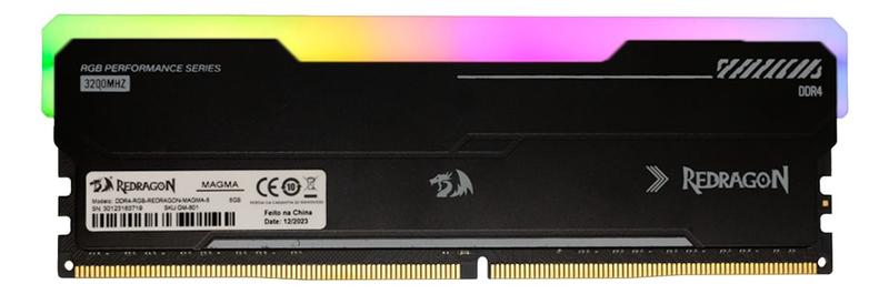 Imagem de Memória Gamer Redragon Magma 8gb Ddr4 3200 Mhz Rgb - Gm-801